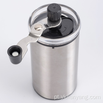 moedor de café manual portátil de aço inoxidável personalizado